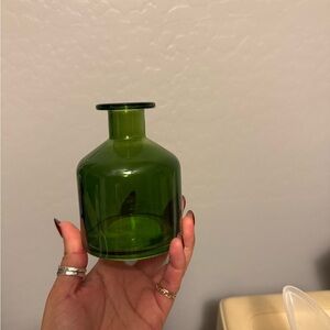 Elegant Green Glass Vase